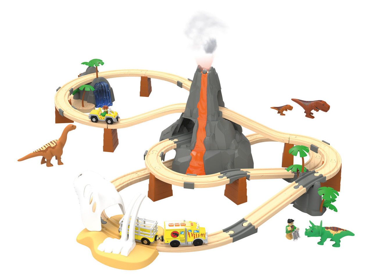 Дерев'яна залізниця Playtive Dinosaur Park 65 ел. Німеччина