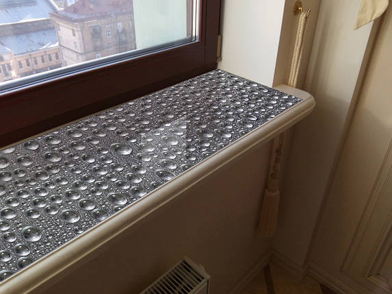 Покриття для підвіконня, м’яке скло з фотодруком 35х100 см ПО-s_tx125, фото 1
