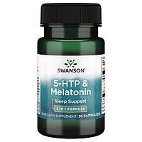 5-HTP и Мелатонин, 5-HTP & Melatonin, Swanson, 30 капсул