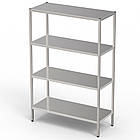 Стелаж виробничий 1800х800х700 мм, поличковий стелаж на харчове виробництво, кухонний металевий стелаж, стелаж для продуктів, фото 3