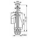 Зливний механізм Alcaplast A08 з подвійною кнопкою для керамічних бачків 590х390х430, фото 2