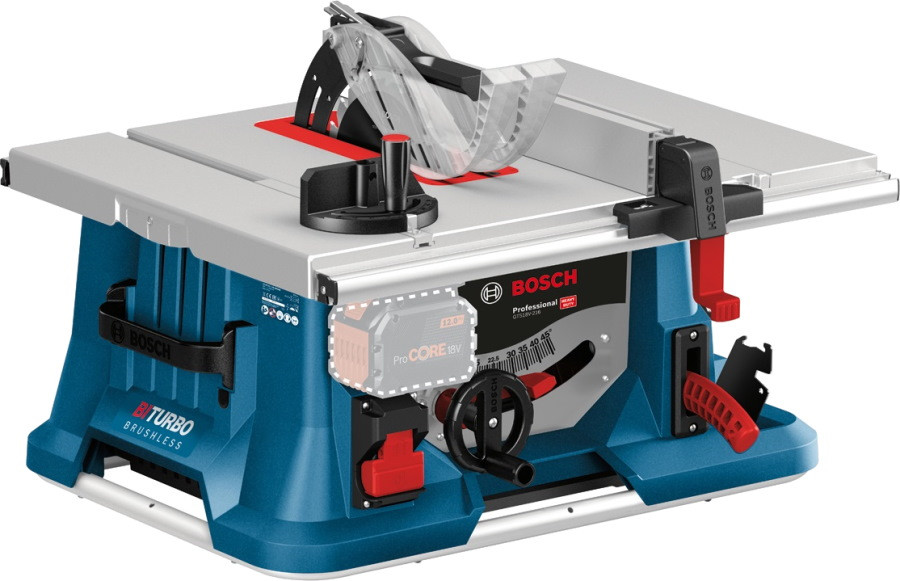 Акумуляторний розпилювальний стіл Bosch GTS 18V-216 (18 В, без АКБ, 4500 об/хв) (0601B44000)