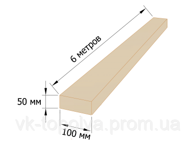 Брус деревянный 50×100 - 6 метров (ID#1533543302), цена: 6540 ₴, купить ...