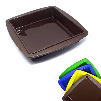 Силіконова форма для випічки MagicKitchen №695 Деко квадратне 28х28х5 см, фото 1