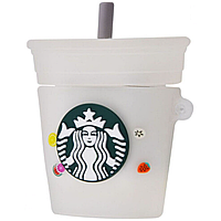 Силиконовый чехол для наушников Starbucks Neon Cocktail Case for AirPods, White