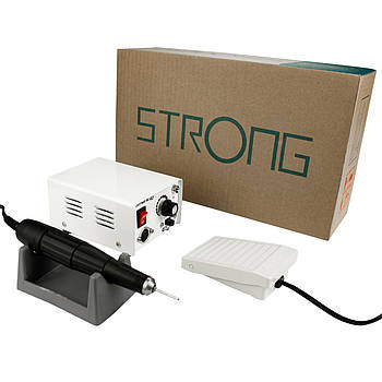 Машинка для манікюру Strong 90 65 W 35 000б апарат для корекції та нарощування нігтів фрезер для зняття гель-лаку Стронг 90