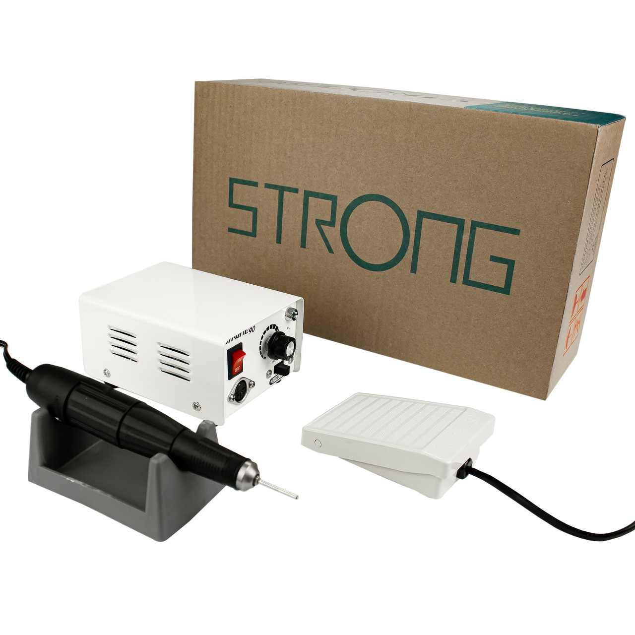 Фрезер для нігтів STRONG 90/102L 65W 35 000 об/мін хороший потужний професійний манікюрний фрейзер Стронг