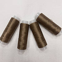 Нитка Текстурированная для трикотажа Stretch 702 цвет коричневый плотность 160 намотка 200м 100% полиэстер