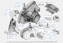 Фара п/тум. Газель  біла, МАЗ, КРАЗ, ЗІЛ, алюм. корпус, 12В, 162х20088 (Русулан-Комлект) ФПГ-108