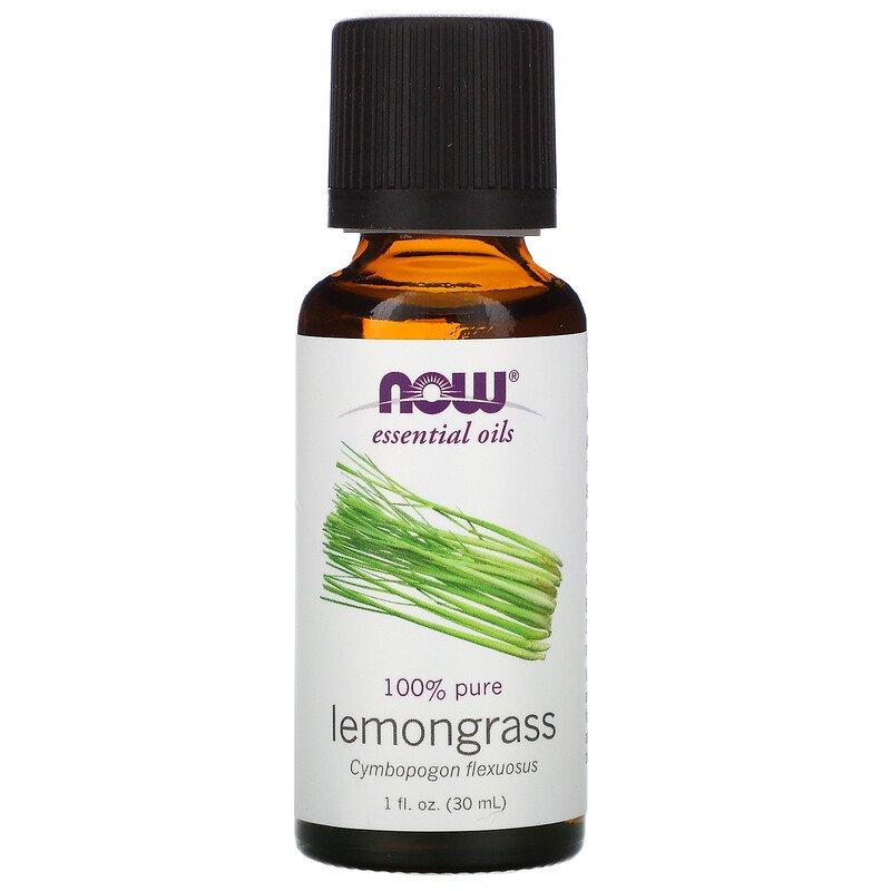 Ефірна олія лемонграсу NOW Foods, Essential Oils "Lemongrass" чиста (30 мл)