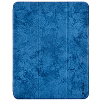 Кожанный чехол-книжка, обложка Comma Leather Case for iPad Mini 5, Blue