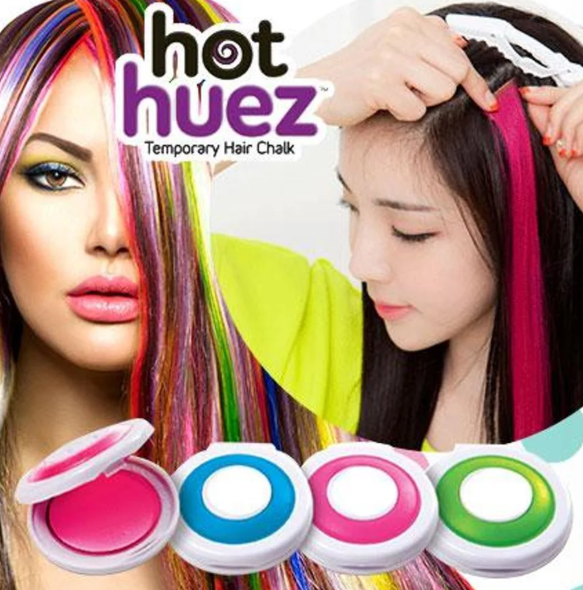 Цветные мелки пудра для волос hot huez оригинал Хот Хуез - мгновенное окрашивание - фото 2 - id-p1546432242