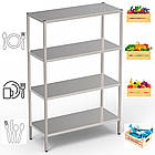 Стелаж виробничий 1800х800х700 мм, поличковий стелаж на харчове виробництво, кухонний металевий стелаж, стелаж для продуктів, фото 2