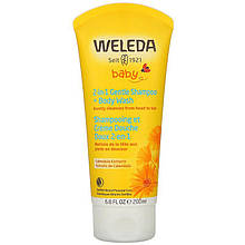 Дитячий шампунь-гель для душу Weleda, Calendula "Baby Shampoo and Body Wash" з календулою (200 мл)
