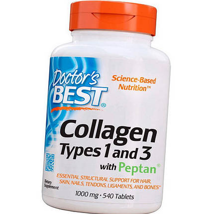Колаген Doctor's s BEST Collagen Types 1&3 with Peptan 1000 mg 540 таб, фото 2