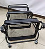 Універсальна металева тележка з фіксуючимися колесами | 3 полиці | HB-G078, фото 7