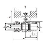 Кран шаровий Europroduct EP.501 Wing 16x1/2M (EP6040), фото 3