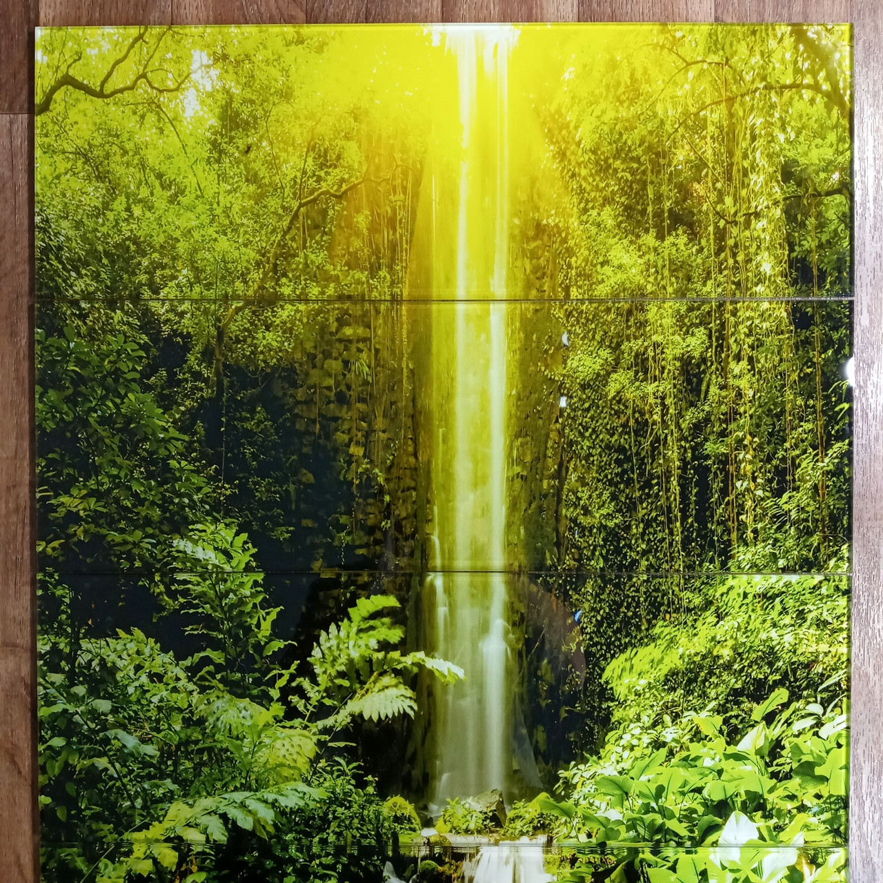Стеклянная фотоплитка для ванной Панно из плитки Водопад - фото 4 - id-p1546444198