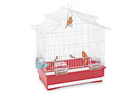Клетка для птиц Imac Pagoda белая красный поддон 50х30х53см