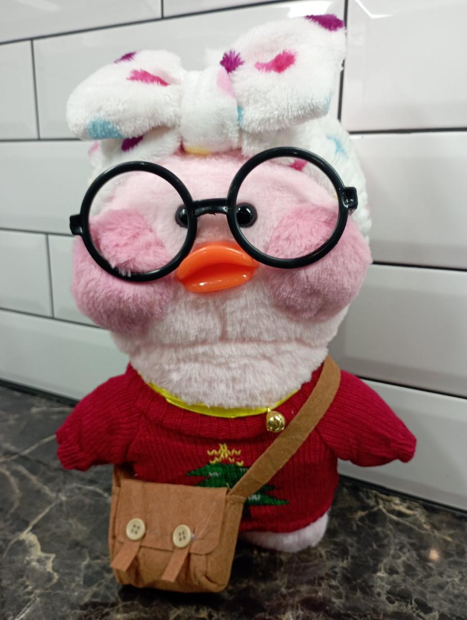 М'яка Плюшева Іграшка Лалафан Качечка Lalafanfan Duck в одязі 30см 1130