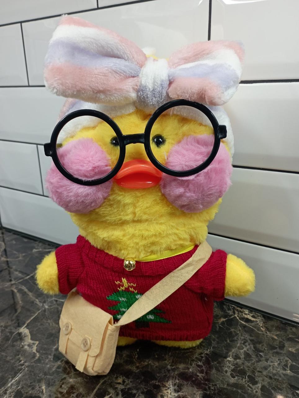 М'яка Плюшева Іграшка Лалафан Качечка Lalafanfan Duck в одязі 30см 1135