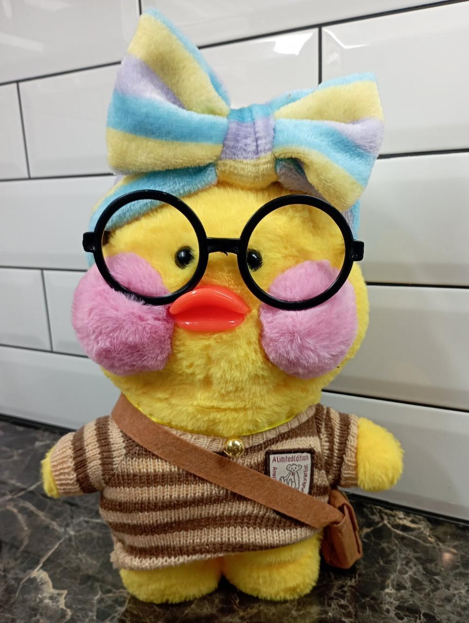 М'яка Плюшева Іграшка Лалафан Качечка Lalafanfan Duck в одязі 30см 1138