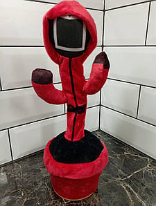 Інтерактивна іграшка, що говорить танцюючий Кактус ( Салдат Квадрат Гра в Кальмара), повторюшка з підсвіткою