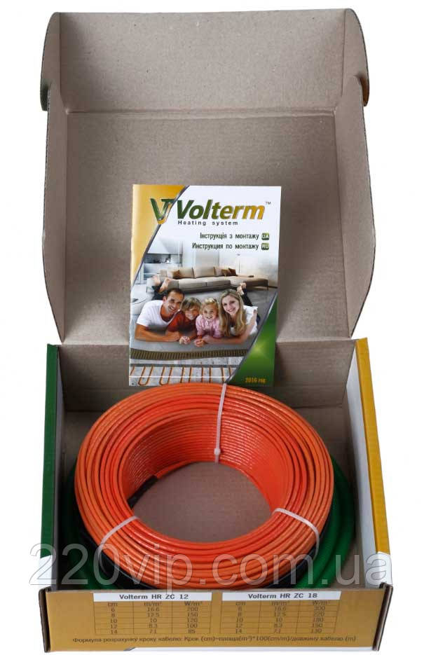 Нагревательный кабель Volterm HR18 7,5м 140Вт (1м²), теплый пол под плитку/стяжку Волтерм, Вольтерм кабельный - фото 3 - id-p1546503070