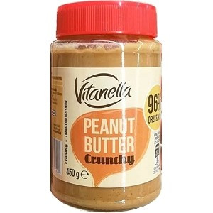 Арахісова паста Vitanella "Peanut butter Сrunchy" 450 гр. Польща, фото 1