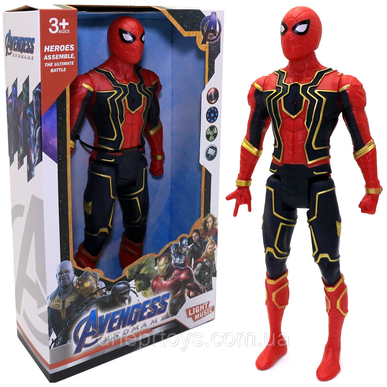 Ігрова фігурка Spider-Man Marvel Avengers Людина Павук іграшка звуки 30 см (203)