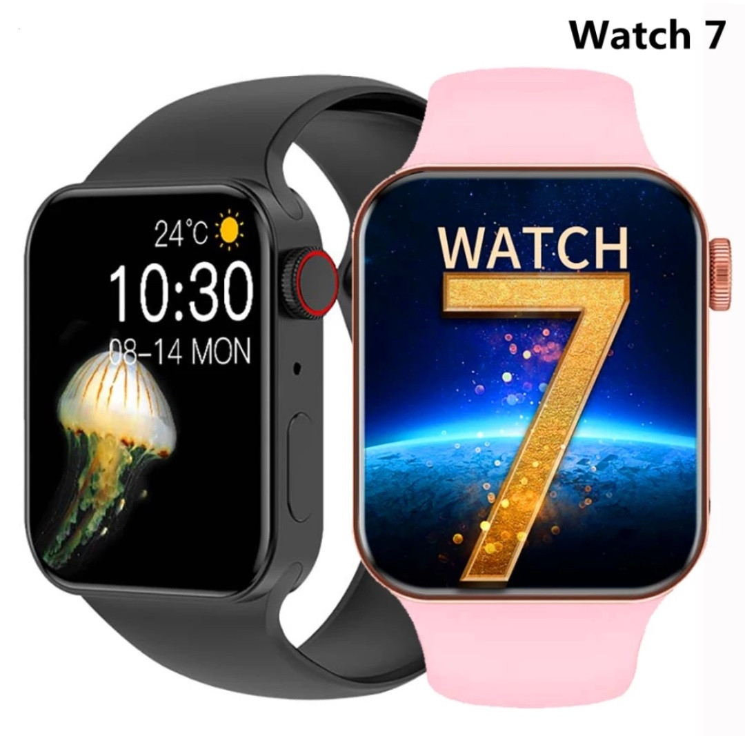 Смартгодинник iWatch 7 Рожевий Smart Watch 7 series Розумний годинник Фітнес браслет