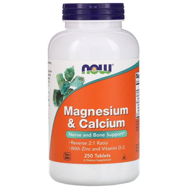 Magnesium & Calcium Now Foods 250 таблеток