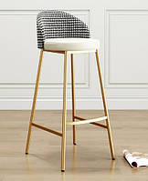 Барный стул. Модель RD-5394 Бежевый +золотые ножки, 75 см