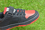 Дитячі кросівки аналог nike air force jong golf black rad найк чорний червоний р32-34, фото 4