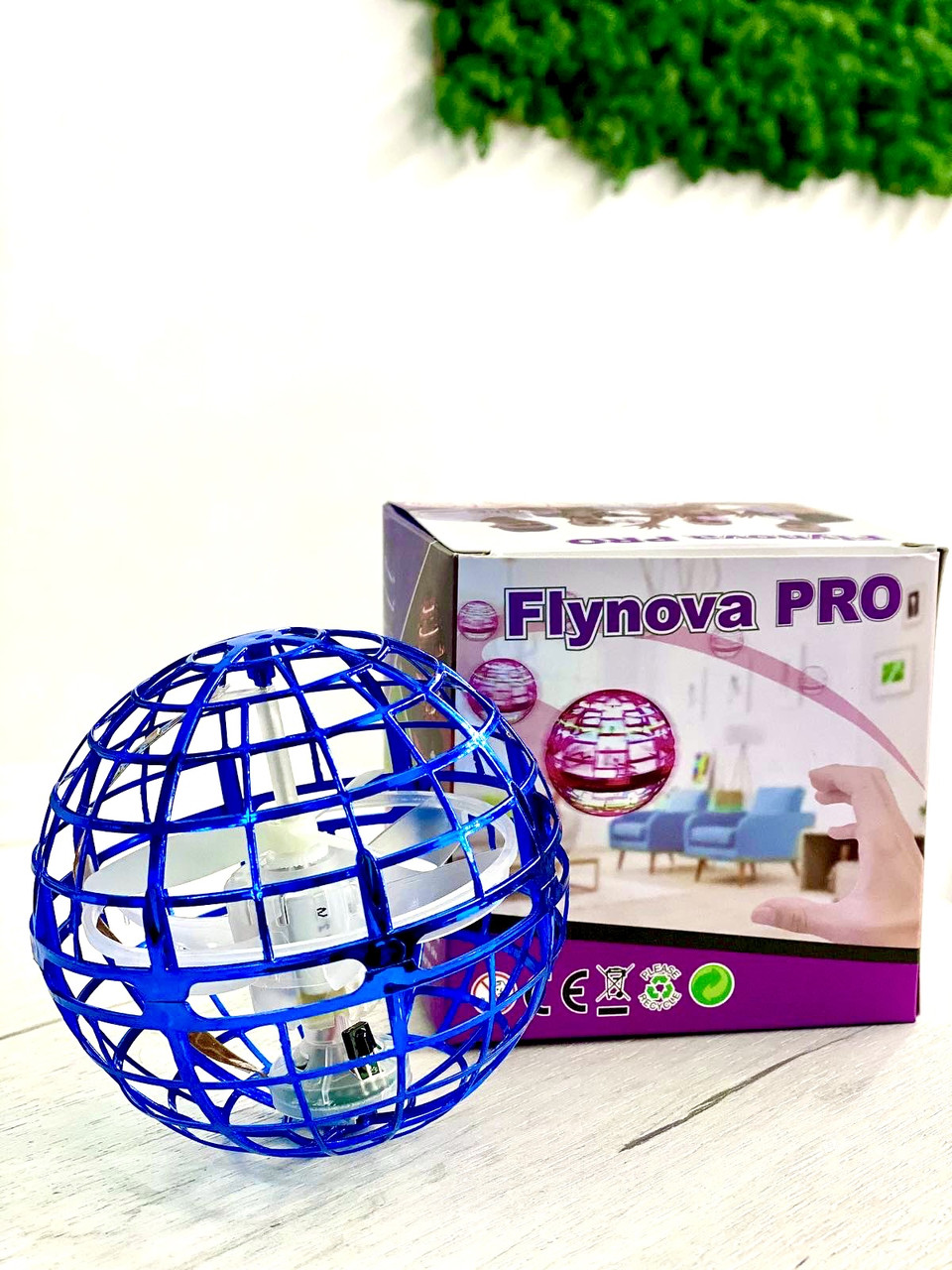 Літаюча куля м'яч Flyator FlyNova PRO Flying spinner Іграшка спінер бумеранг для дітини подарунок. Синій