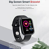Смарт-годинник Y68 Чорний Smart Watch Розумний годинник Фітнес браслет Фітнес-трекер Смарт-відч D20, фото 4