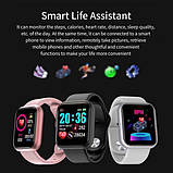 Смарт-годинник Y68 Чорний Smart Watch Розумний годинник Фітнес браслет Фітнес-трекер Смарт-відч D20, фото 3