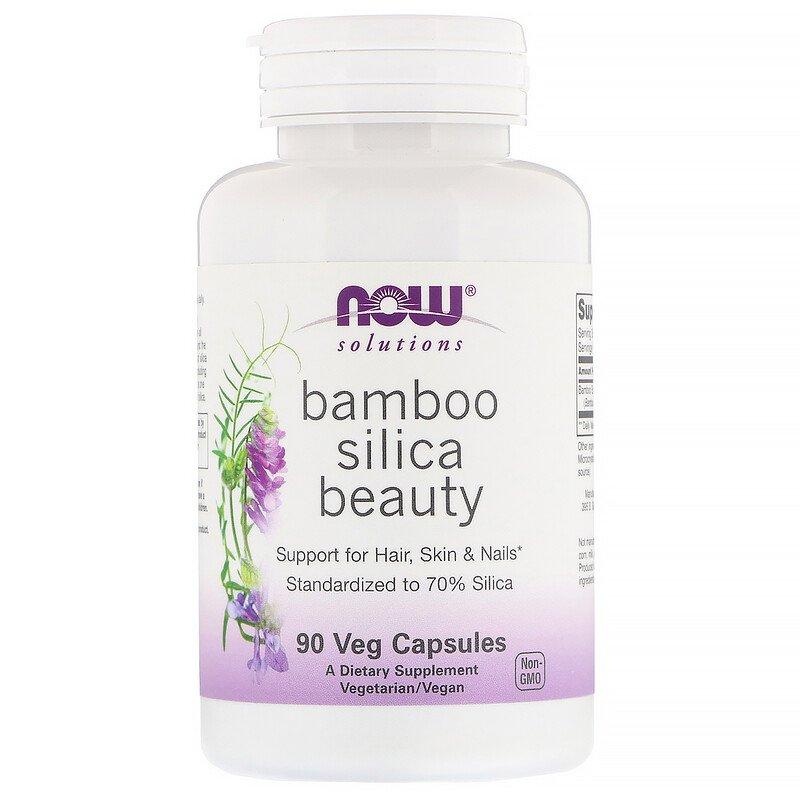 Bamboo Silica Beauty Now Foods 90 капсул