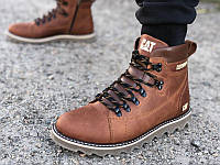 Зимові шкіряні черевики на хутрі CAT Rider Expedition