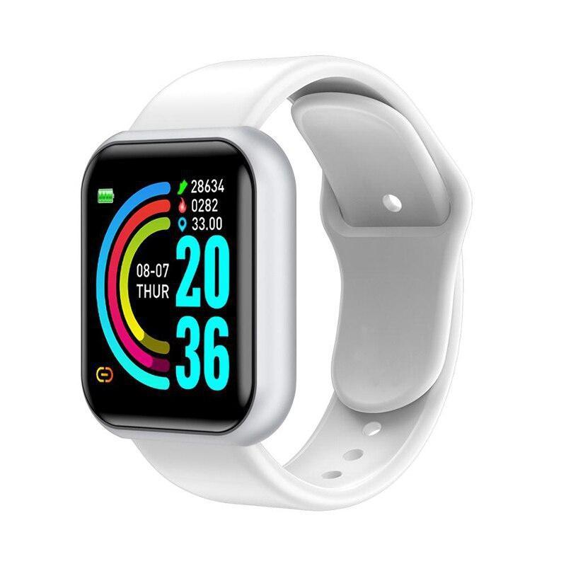 Смарт-годинник Y68 Білий Smart Watch Розумний годинник Фітнес браслет Фітнес трекер Смарт-відч D20, фото 1