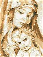 АМС-020. Мадонна и дитя. Алмазная мозаика 30х40см