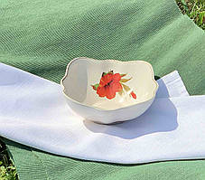 Салатник «Мак» 360 мл, деколь Натхнення, відведення золото