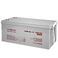 Акумулятор гелевий LogicPower LPM-GL 12 - 200 AH 4156 Акумулятор гелевий LogicPower LPM-GL 12 - 200 AH