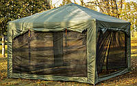 Палатка-шатер Shark 320x320x235 см беседка туристическая с москитной сеткой для кемпинга и дачи