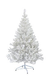 Ялинка штучна - Мішель, 150 см, з 2 частин, металева ніжка, ялинка, біло-прозорий з сріблястим, ПВХ (МКМ-150)