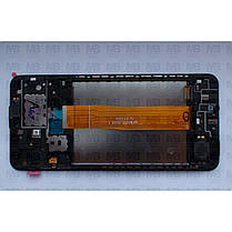 Дисплей з сенсором Samsung A022 Galaxy А02 Black, GH81-20181A, оригінал з рамкою!, фото 3