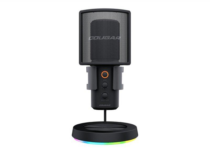 Мікрофон настільний Cougar Screamer X підставка RGB з концентратором USB 3.0 Чорний