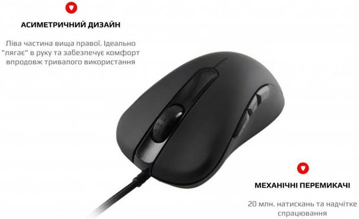Миша компьютерна Motospeed V100 (mtv100) Black USB, фото 3