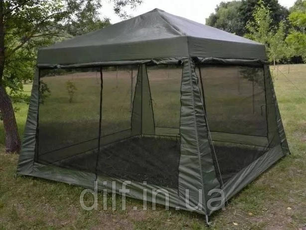 Намет-шатер Shark 320x320x245 см альтанка туристична з москітною сіткою для кемпінгу та дачі