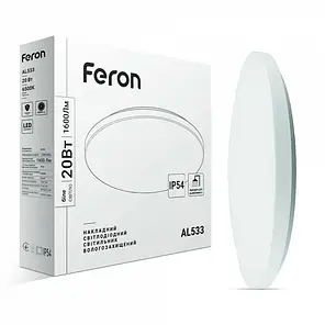 LED світильник Feron AL533 20W 6500K накладне коло (40221) 7450, фото 1